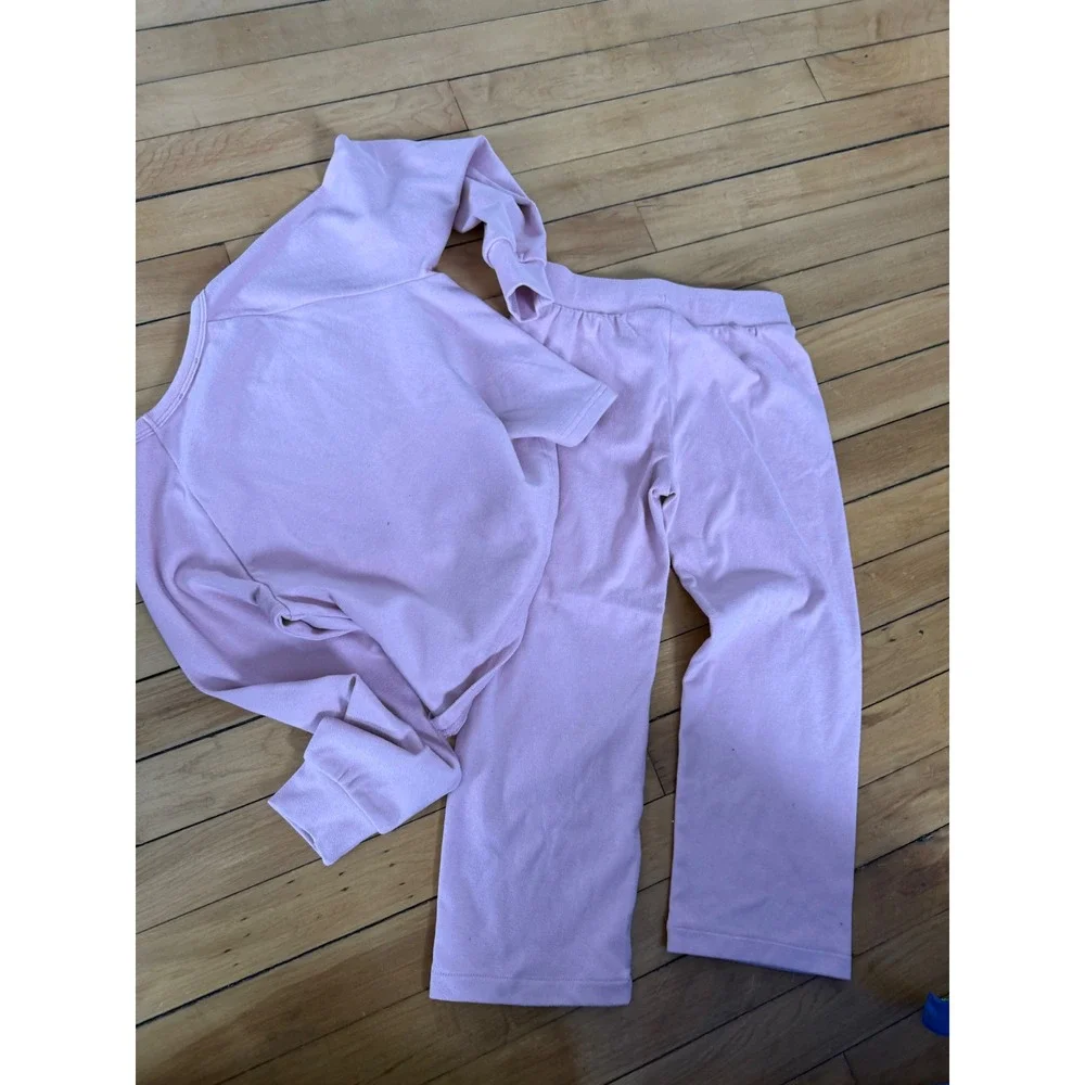 Crewcuts by J.crew pink‎ soft two piece sweatsuit outfit
